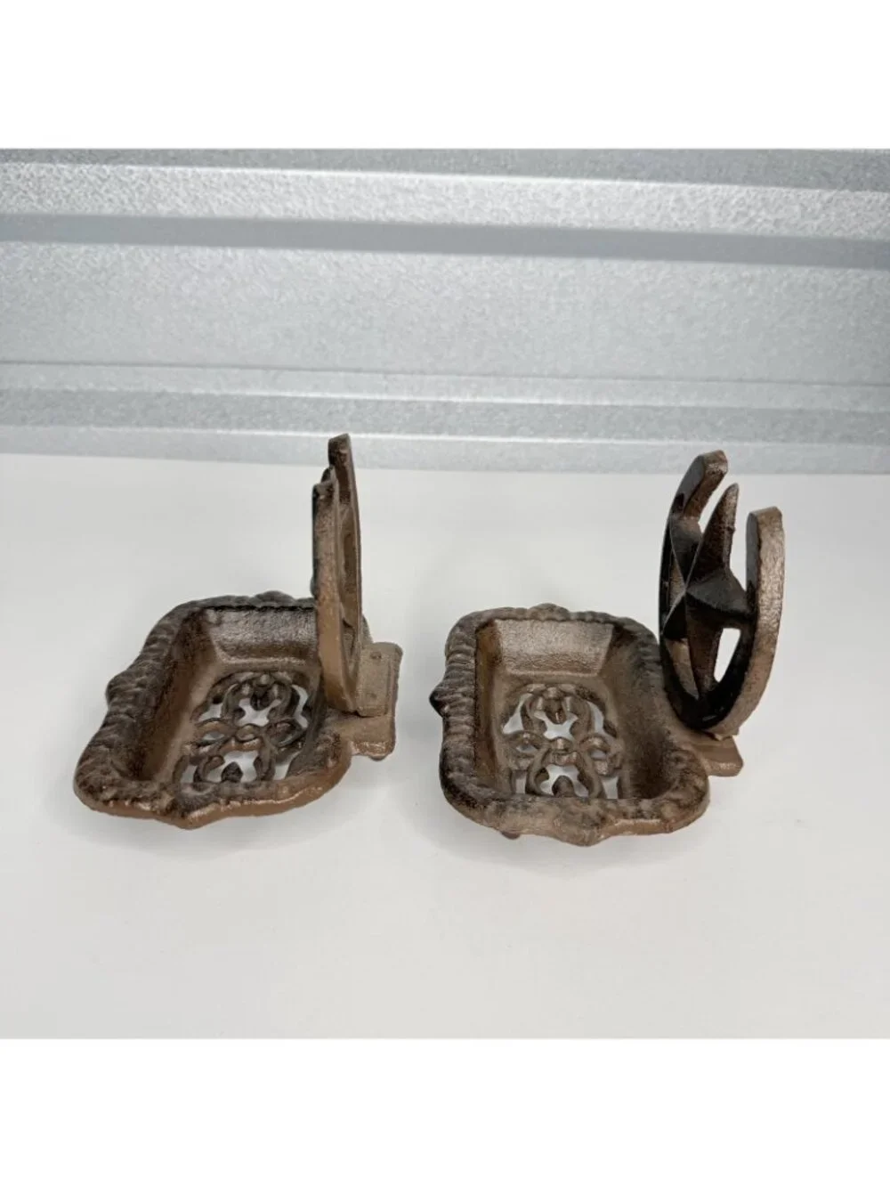Cast Iron Horseshoe Star Soap Dish Rustic Western Cowboy Ranch Texas Decor